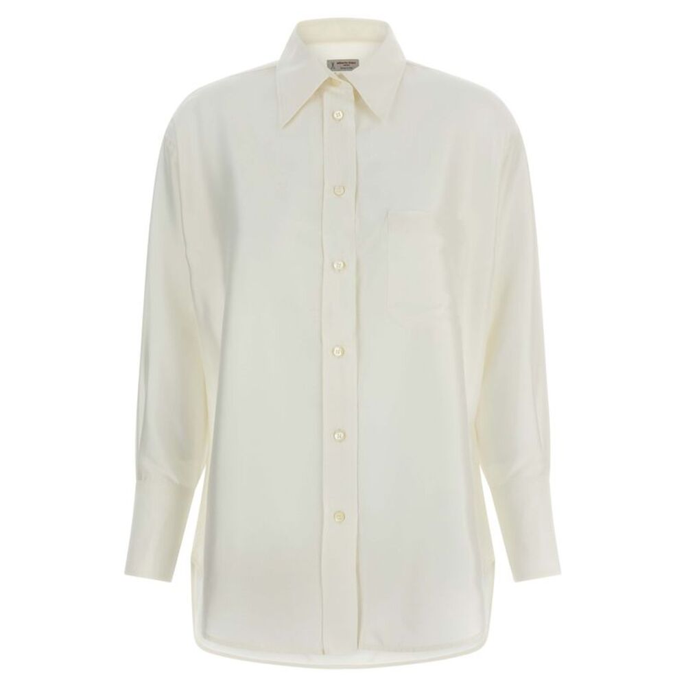 Alberto Biani White Silk Women's Blouse